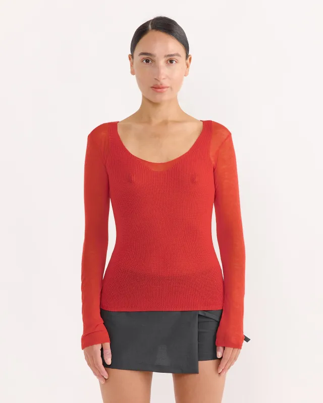 Litam Top in Red sold by Mohawk General Store