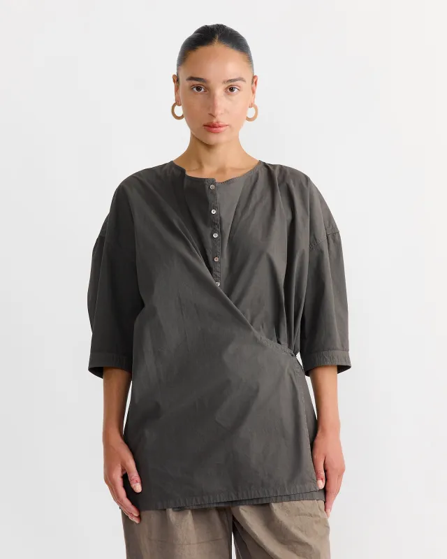 Short Sleeve Twisted Shirt in Dark Brown sold by Mohawk General Store