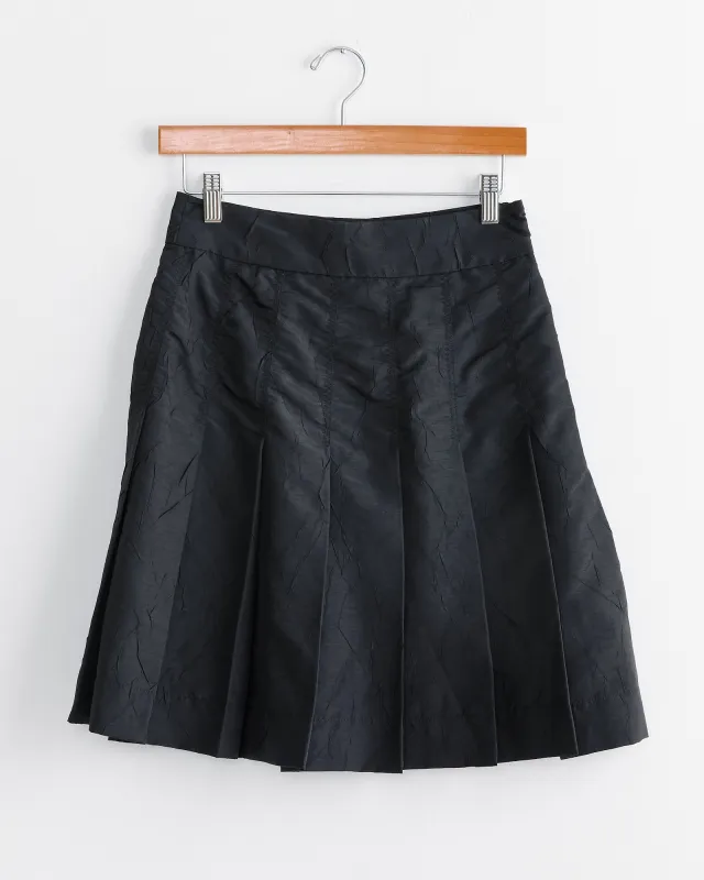 Wide Pleat Skirt in Black sold by Mohawk General Store