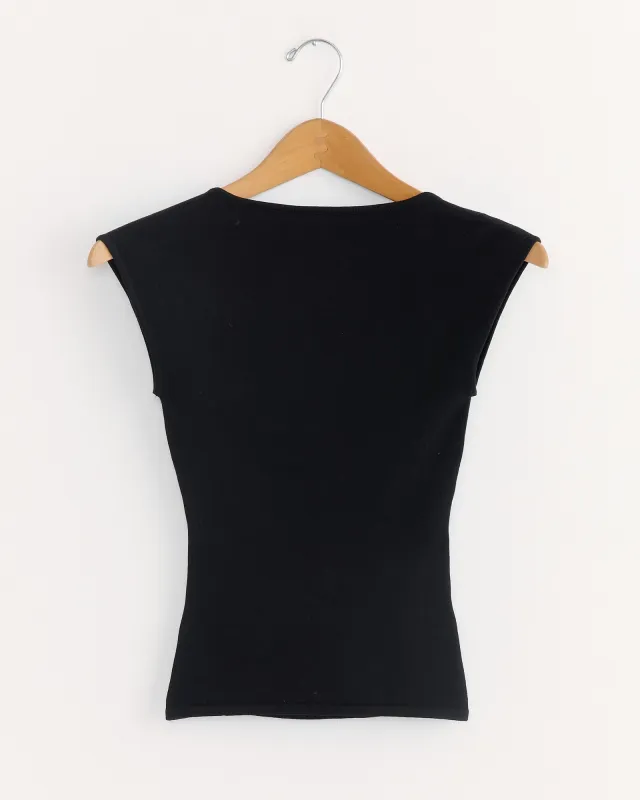 Sculpted Ballet Knit Top in Black sold by Mohawk General Store