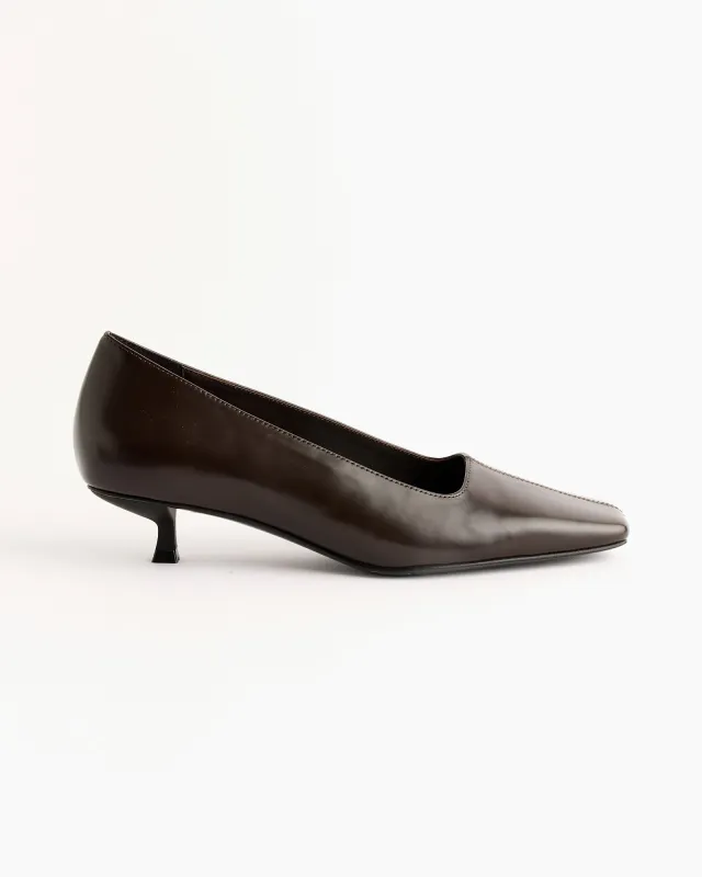 Square Toe Pump in Coffee sold by Mohawk General Store