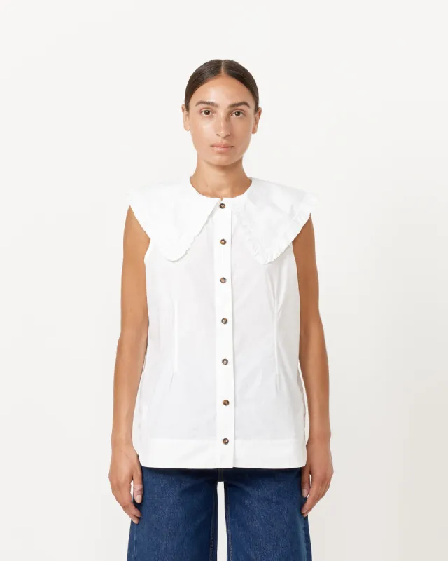 Sleeveless Shirt in Bright White sold by Mohawk General Store