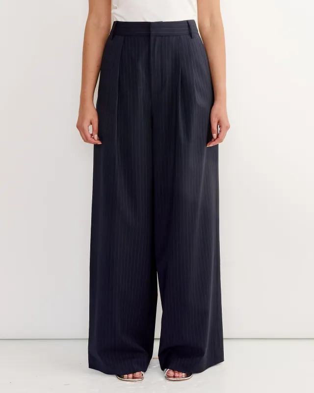 Dominic Pinstripe Stella Pant in Navy Multi sold by Mohawk General Store