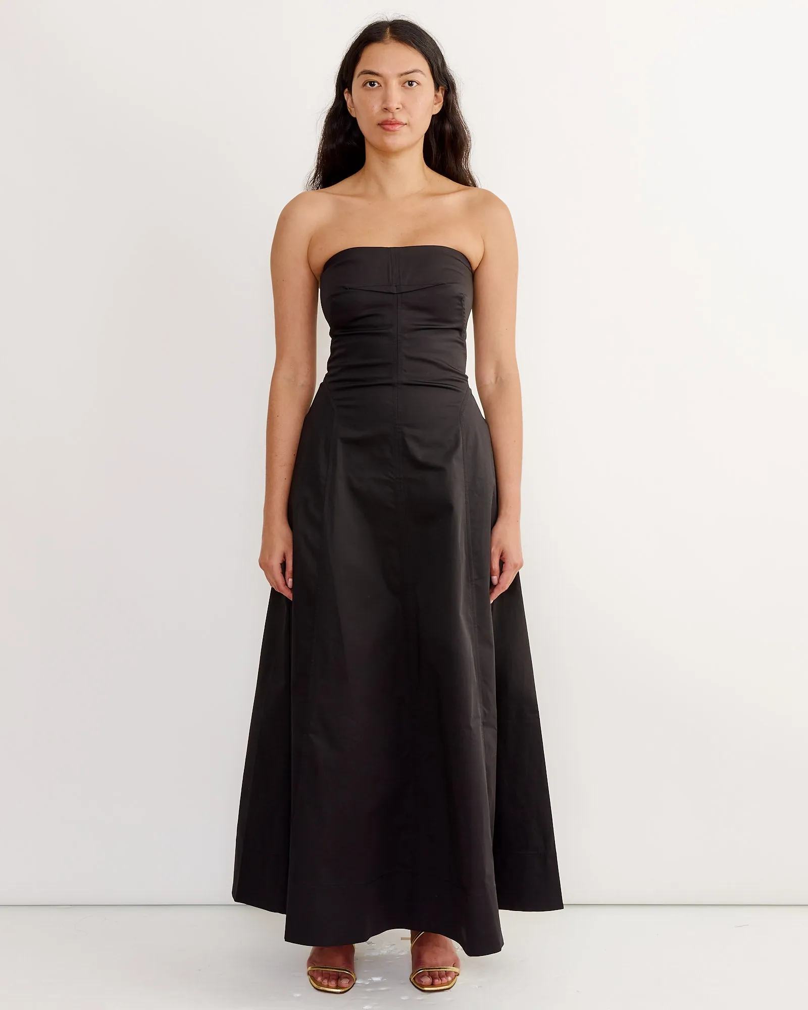 Sculpted Strapless Dress in Black sold by Mohawk General Store