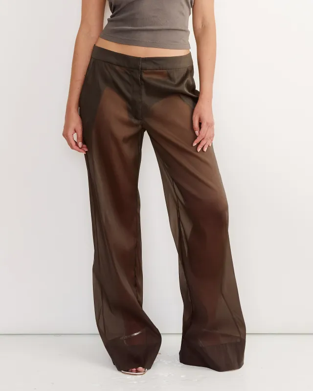 Tailored Transparent Pant in Black Olive sold by Mohawk General Store