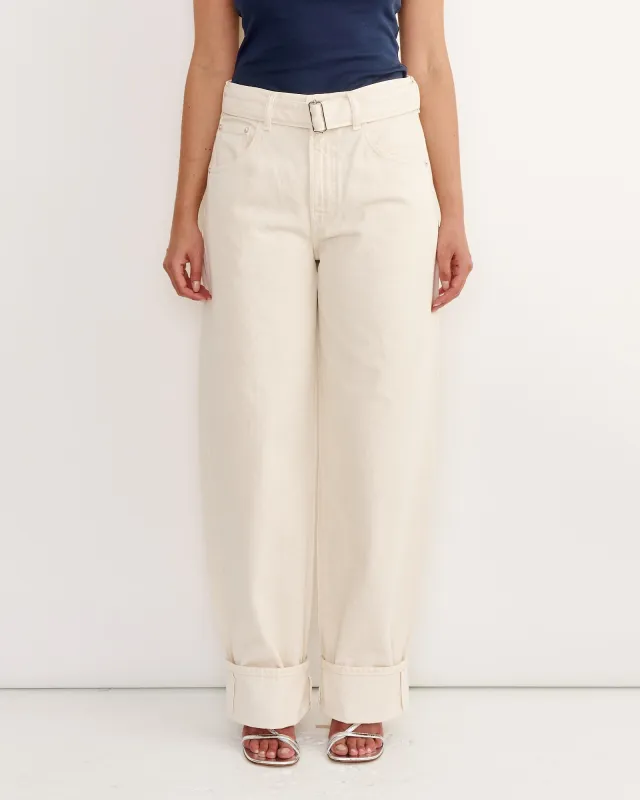 Cuffed Taper Jean in Brown Rice sold by Mohawk General Store