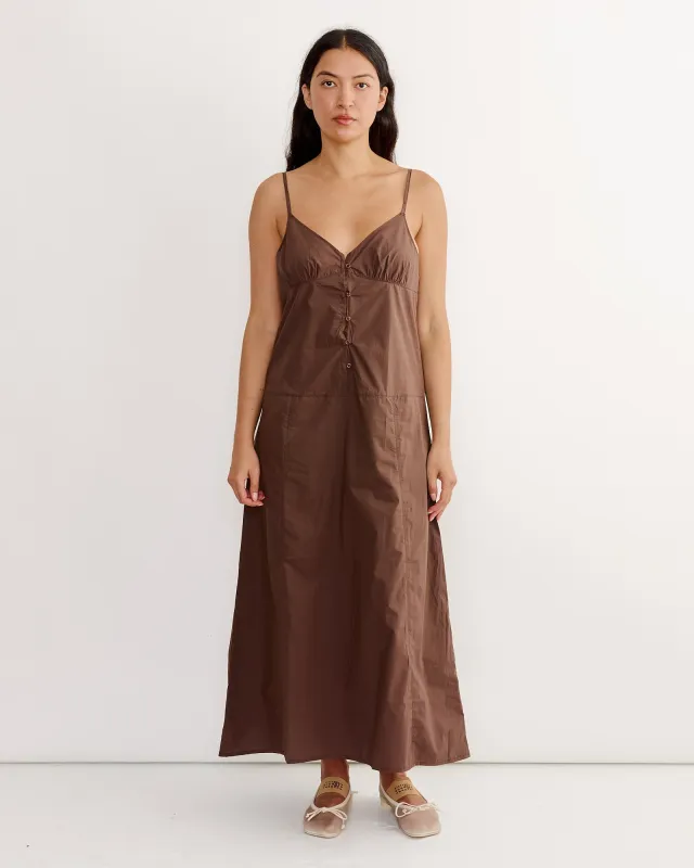 Double Seam Dress in Chocolate sold by Mohawk General Store