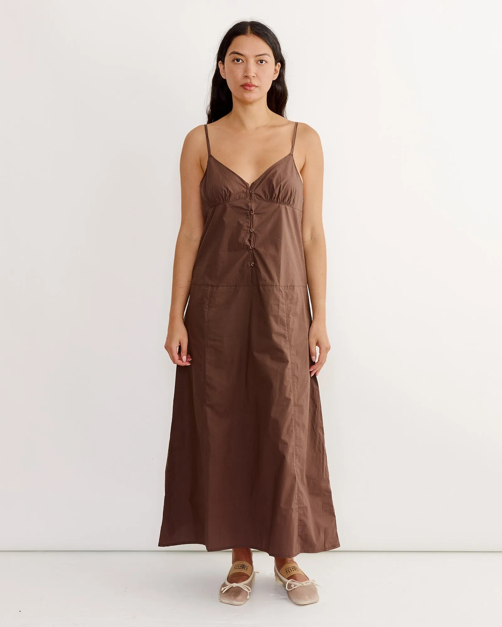 Double Seam Dress in Chocolate sold by Mohawk General Store