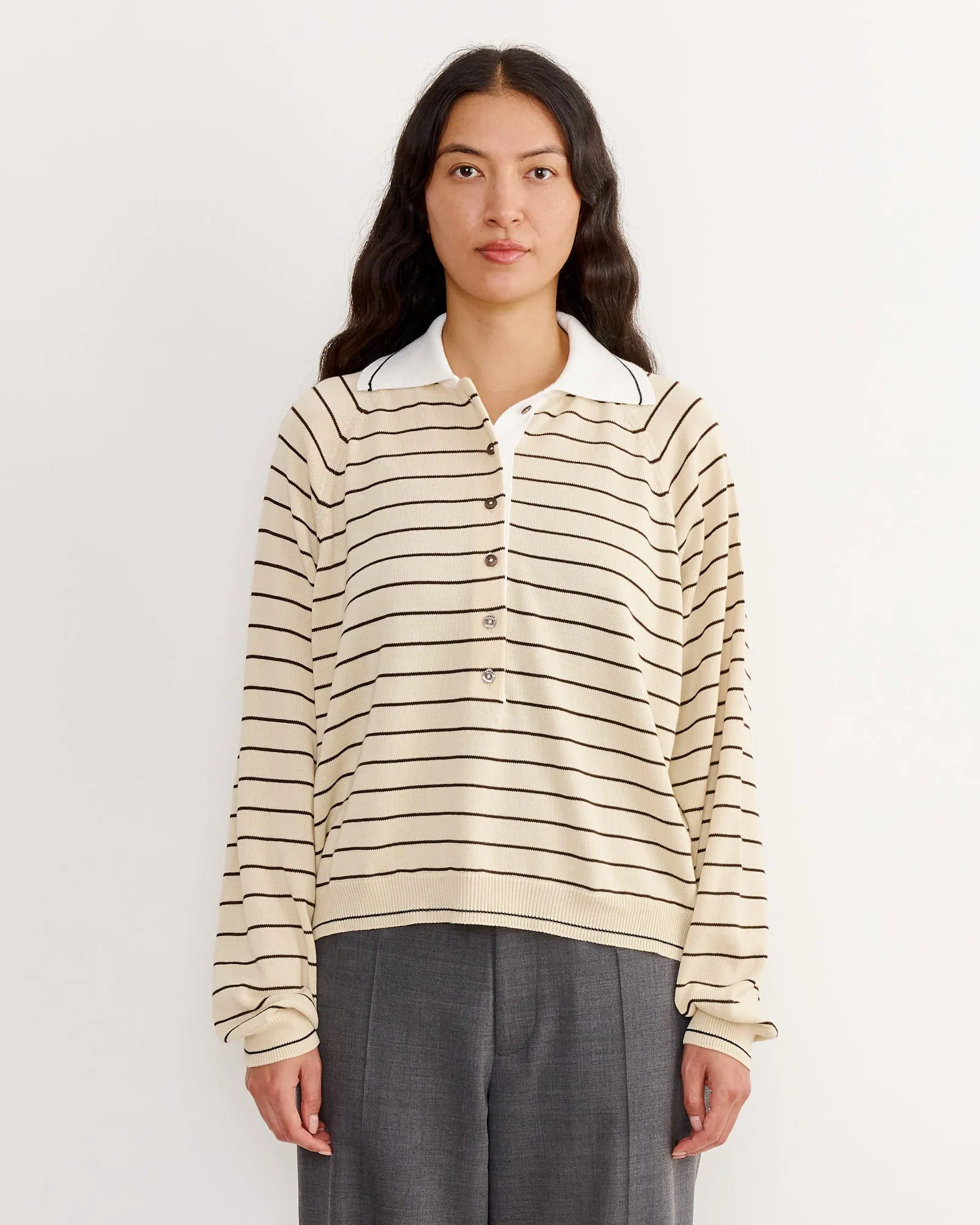 Organic Cotton Polo in Striped sold by Mohawk General Store