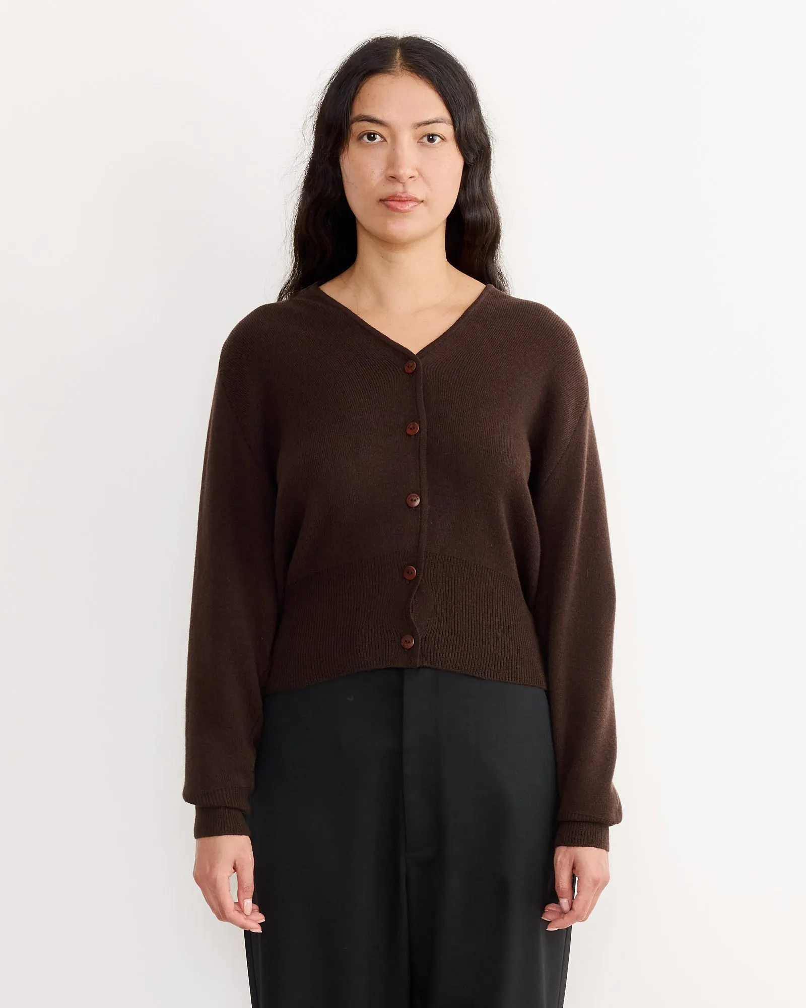 Merino & Cashmere Cardigan in Brown sold by Mohawk General Store
