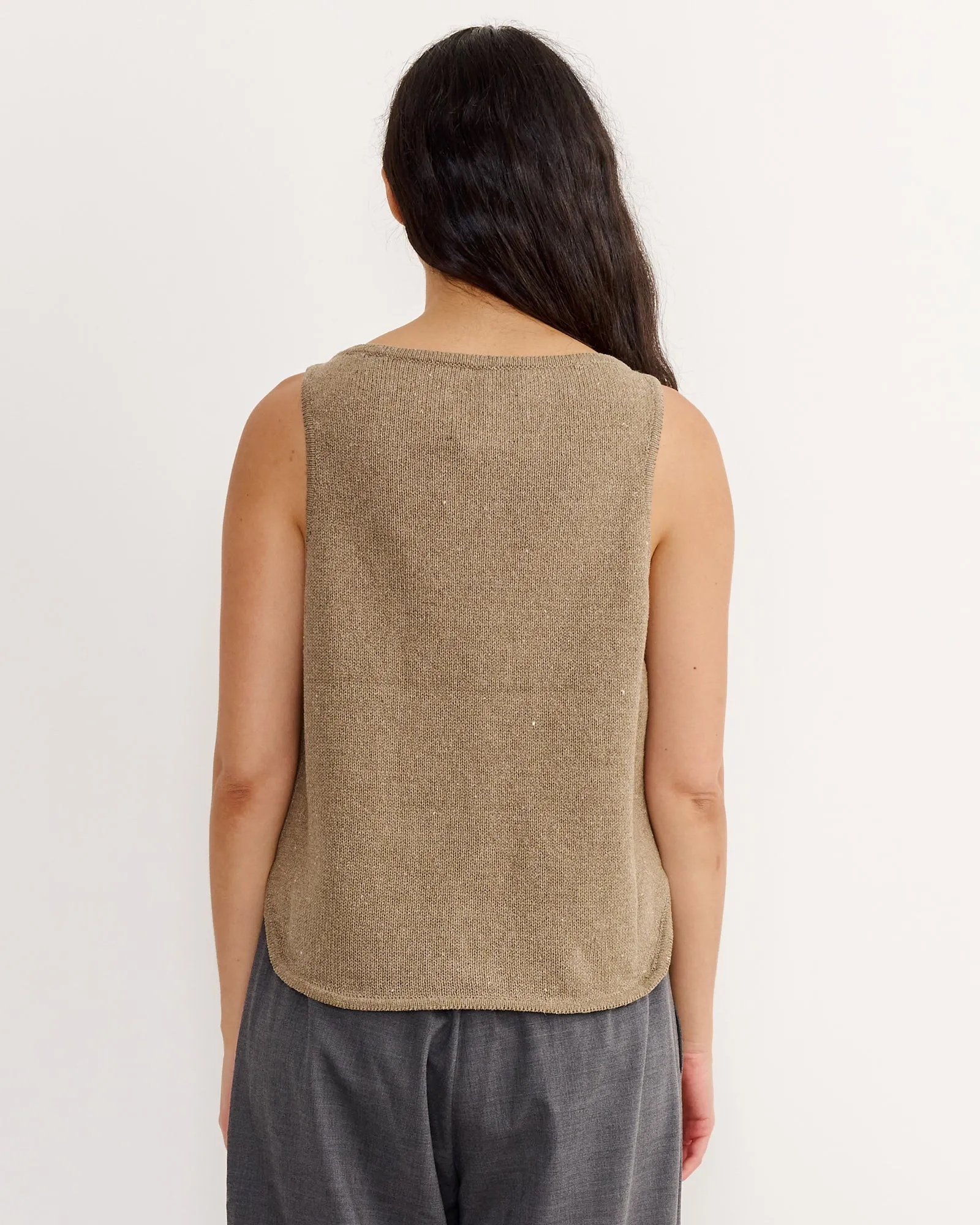 Boat Neck Waistcoat in Taupe sold by Mohawk General Store product image thumbnail 3