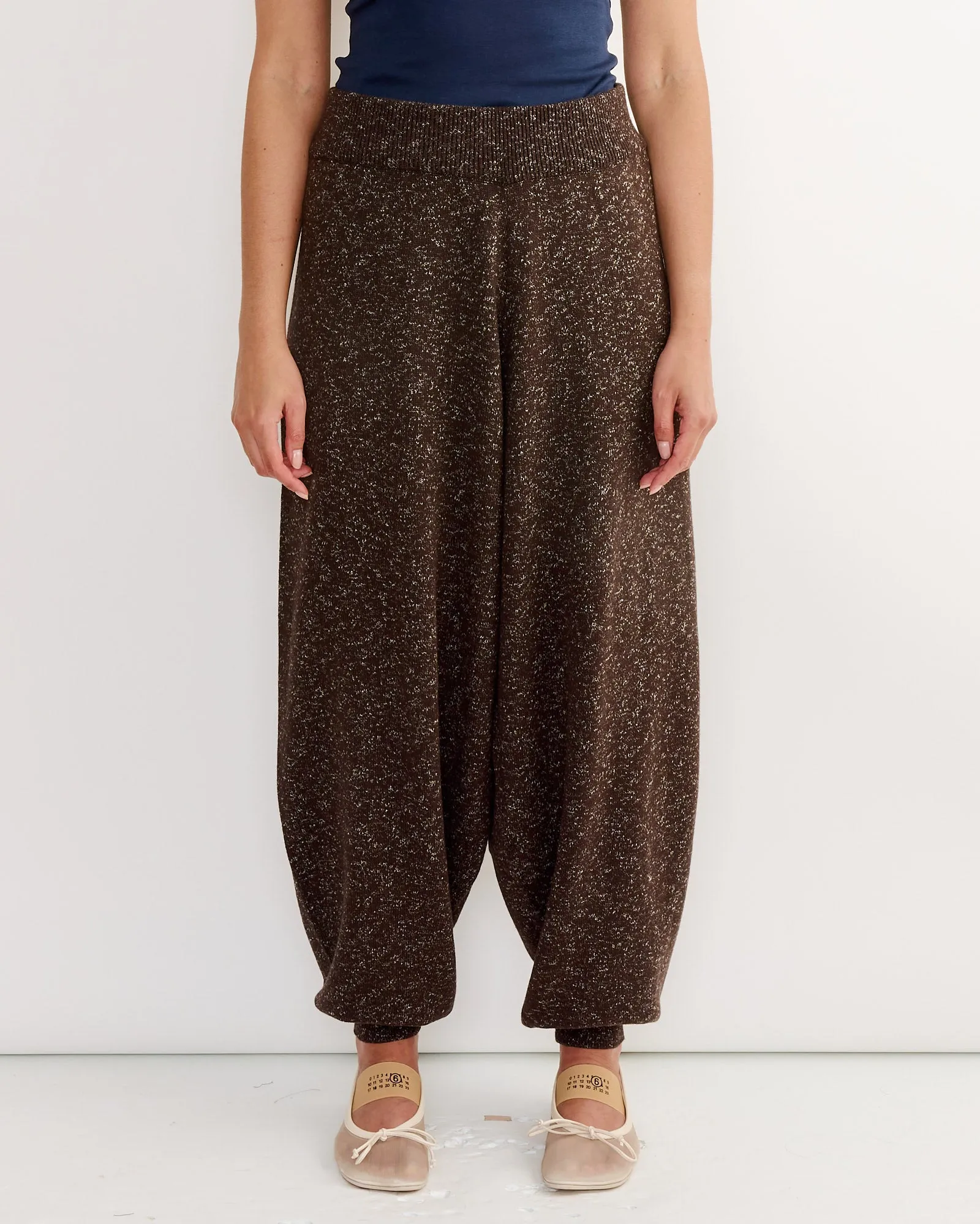Flecked Cotton Pant in Brown sold by Mohawk General Store