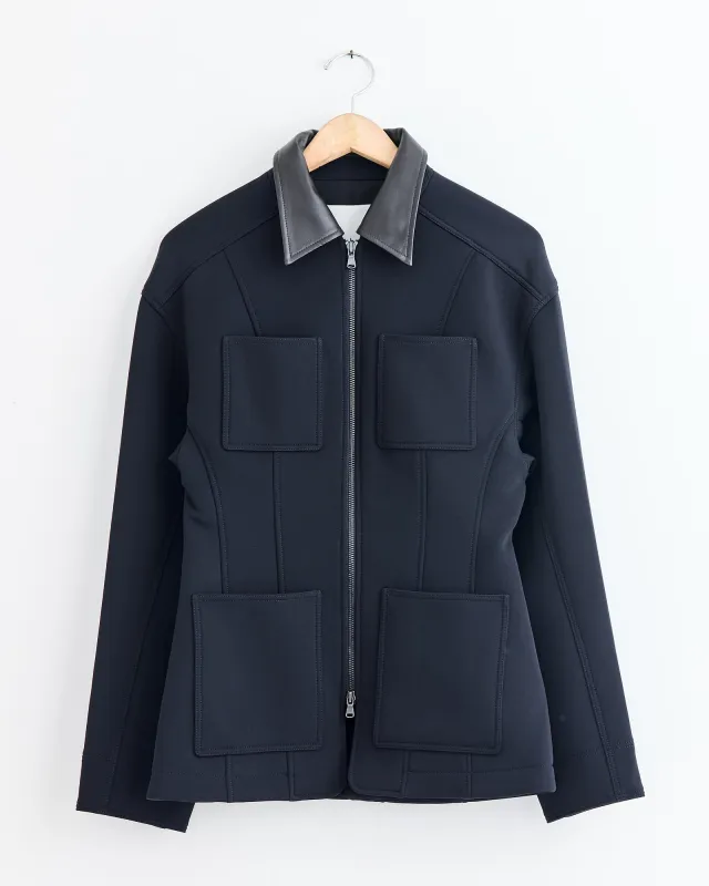 Bonded Twill Sculpted Workmens Jacket in Navy sold by Mohawk General Store