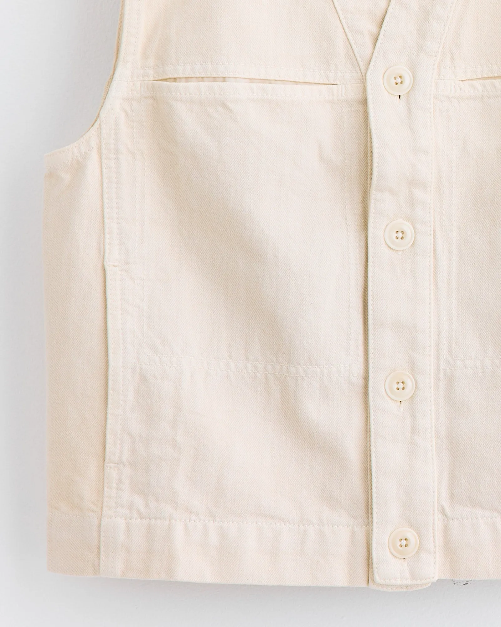 Denim Gilet in Snow Clay sold by Mohawk General Store product image thumbnail 2