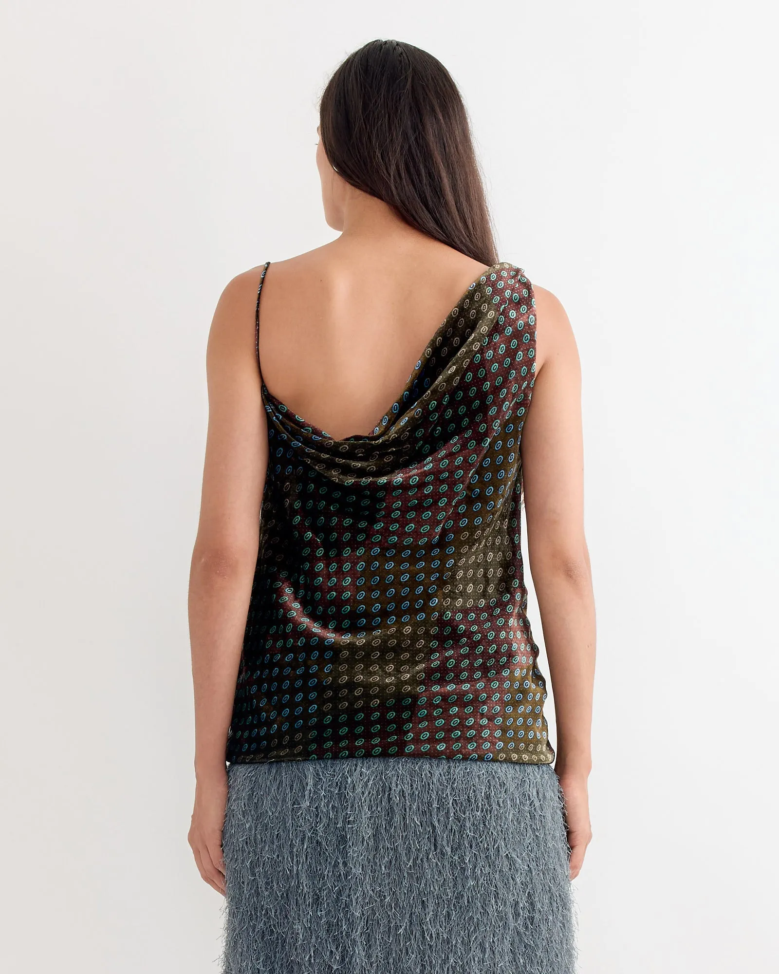 Printed One Shoulder Top in Khaki sold by Mohawk General Store product image thumbnail 3