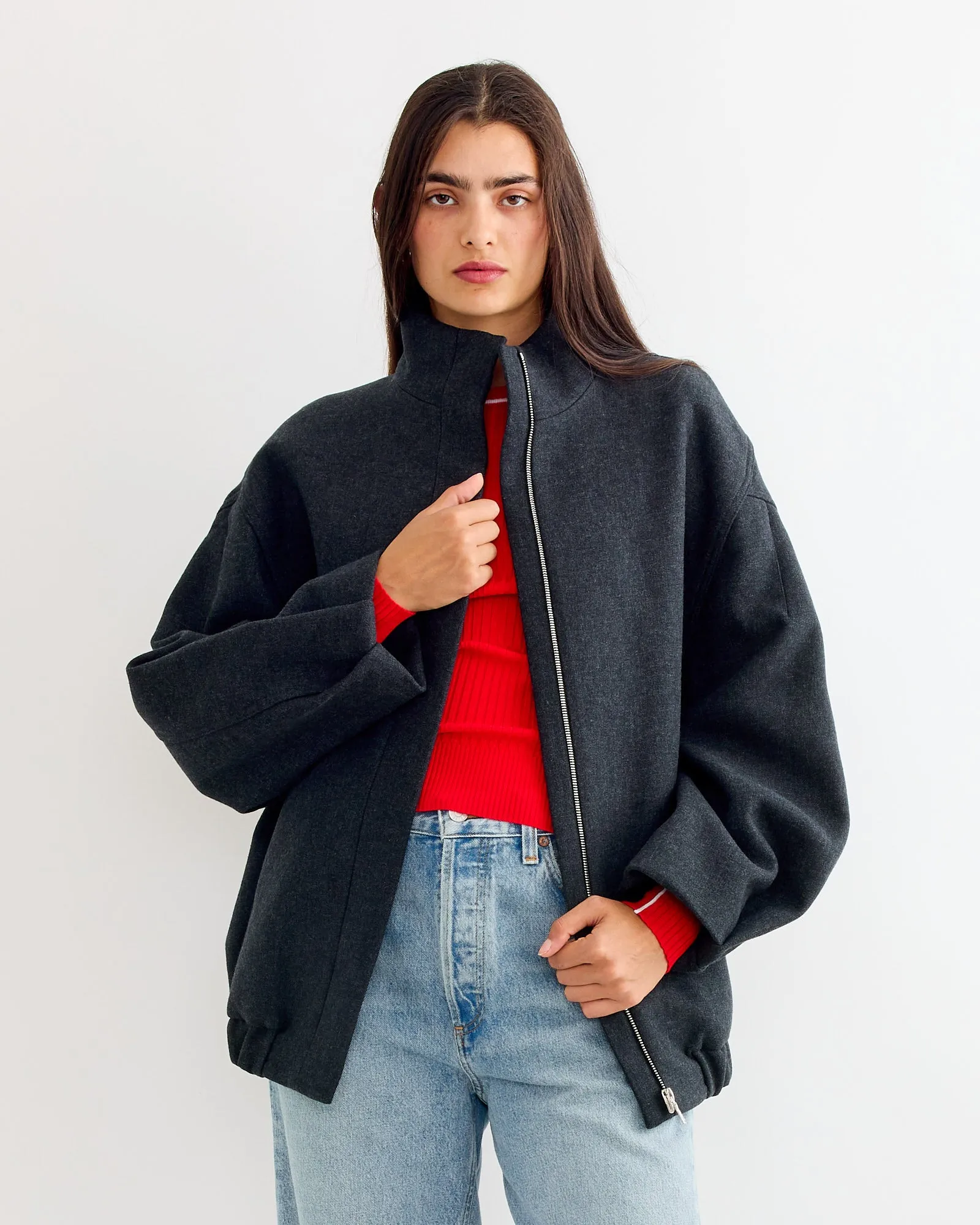 Loose Fit Jacket in Dark Grey sold by Mohawk General Store