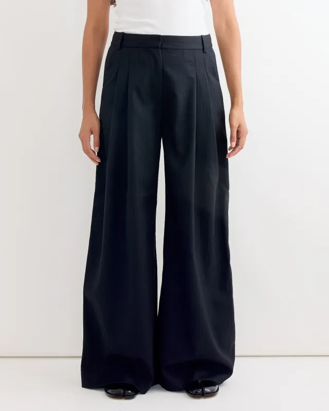 Side Stripe Homme Pant in Black Pinstripe sold by Mohawk General Store