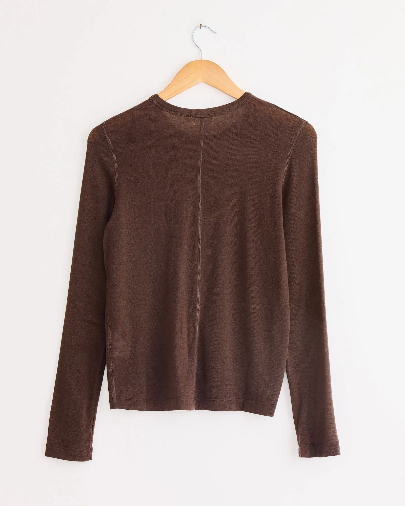 Wool Tencel Crew Neck Top in Brown sold by Mohawk General Store product image thumbnail 3