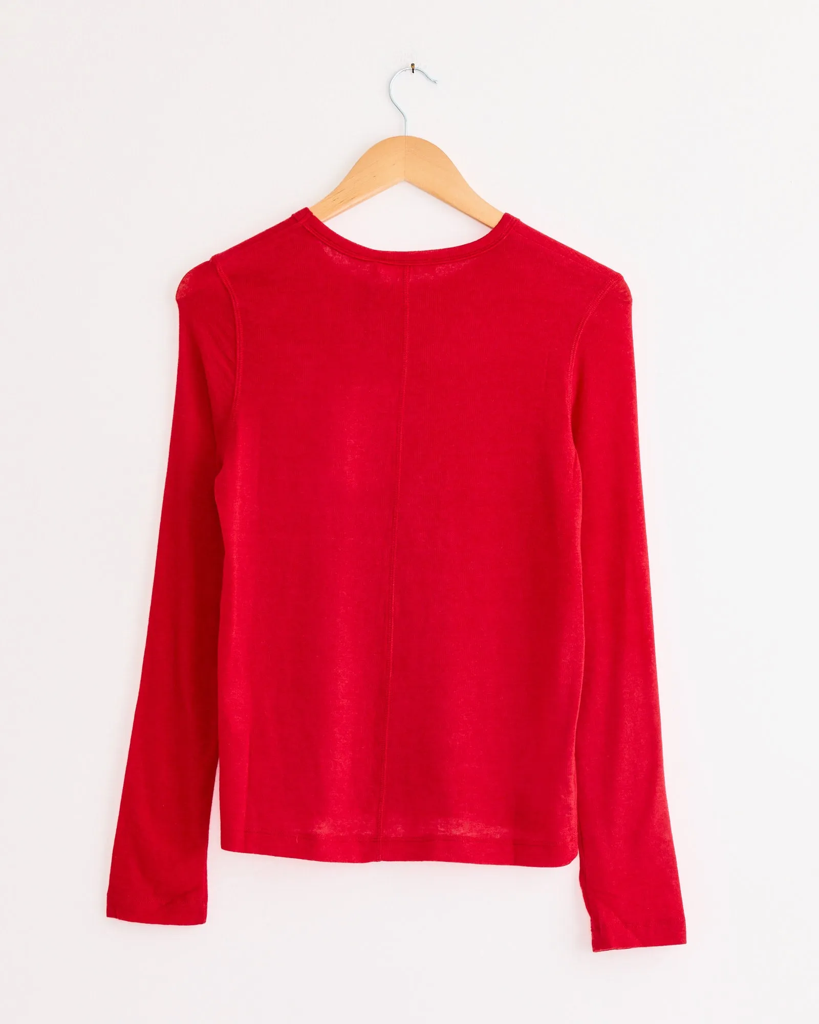 Wool Tencel Crew Neck Top in Red sold by Mohawk General Store product image thumbnail 3