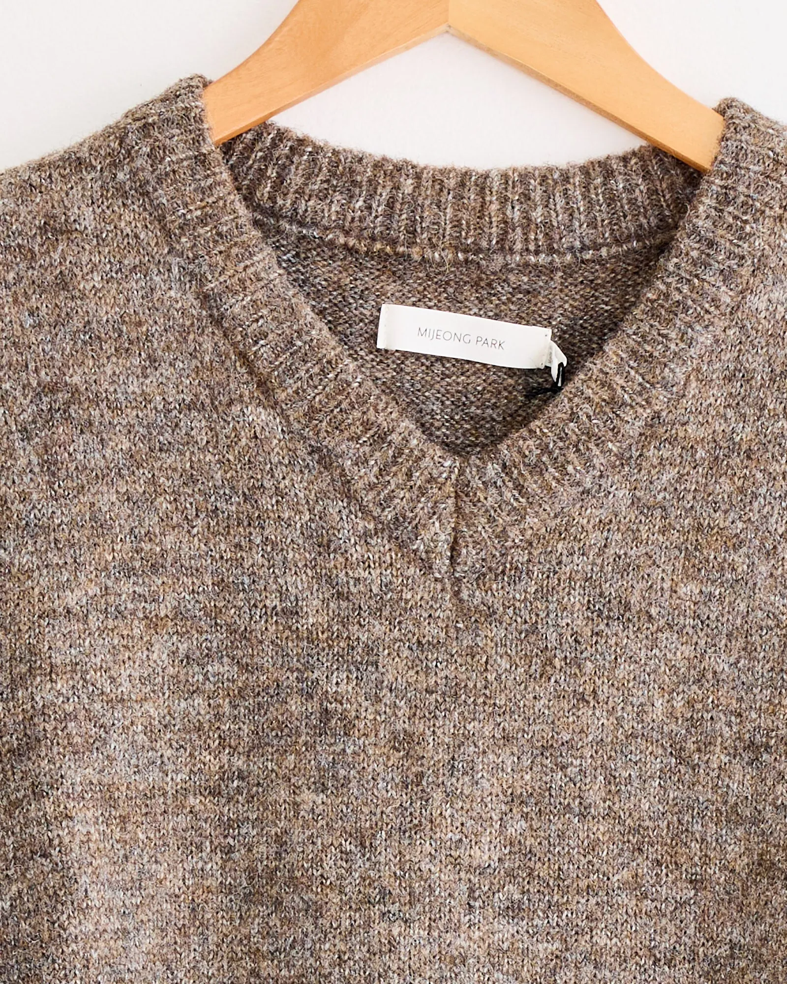Wool Blend V-Neck Vest Heather in Brown sold by Mohawk General Store product image thumbnail 2