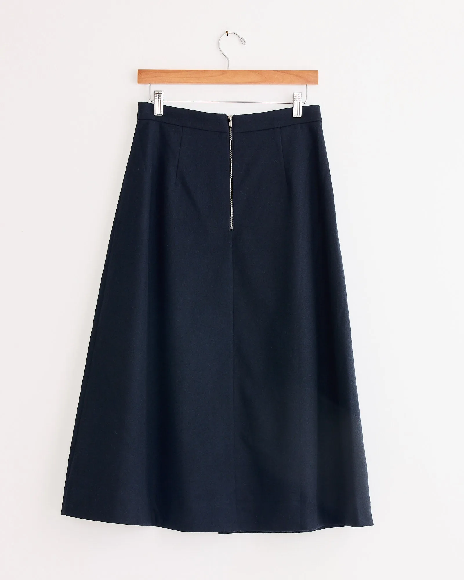 Wool Blend Pleated Midi Skirt in Navy sold by Mohawk General Store product image thumbnail 3