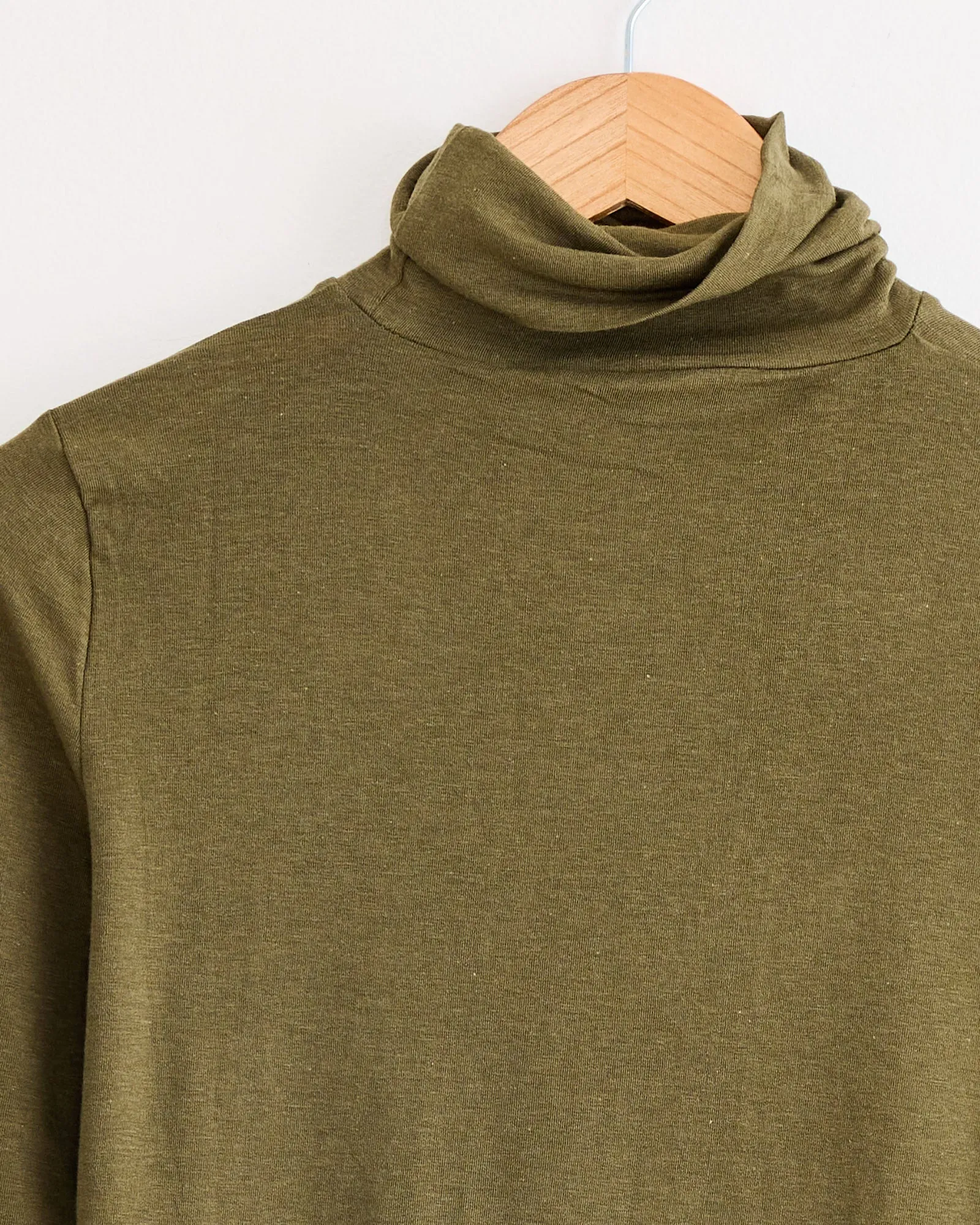 Roll Neck Jersey Top Light in Olive sold by Mohawk General Store product image thumbnail 2