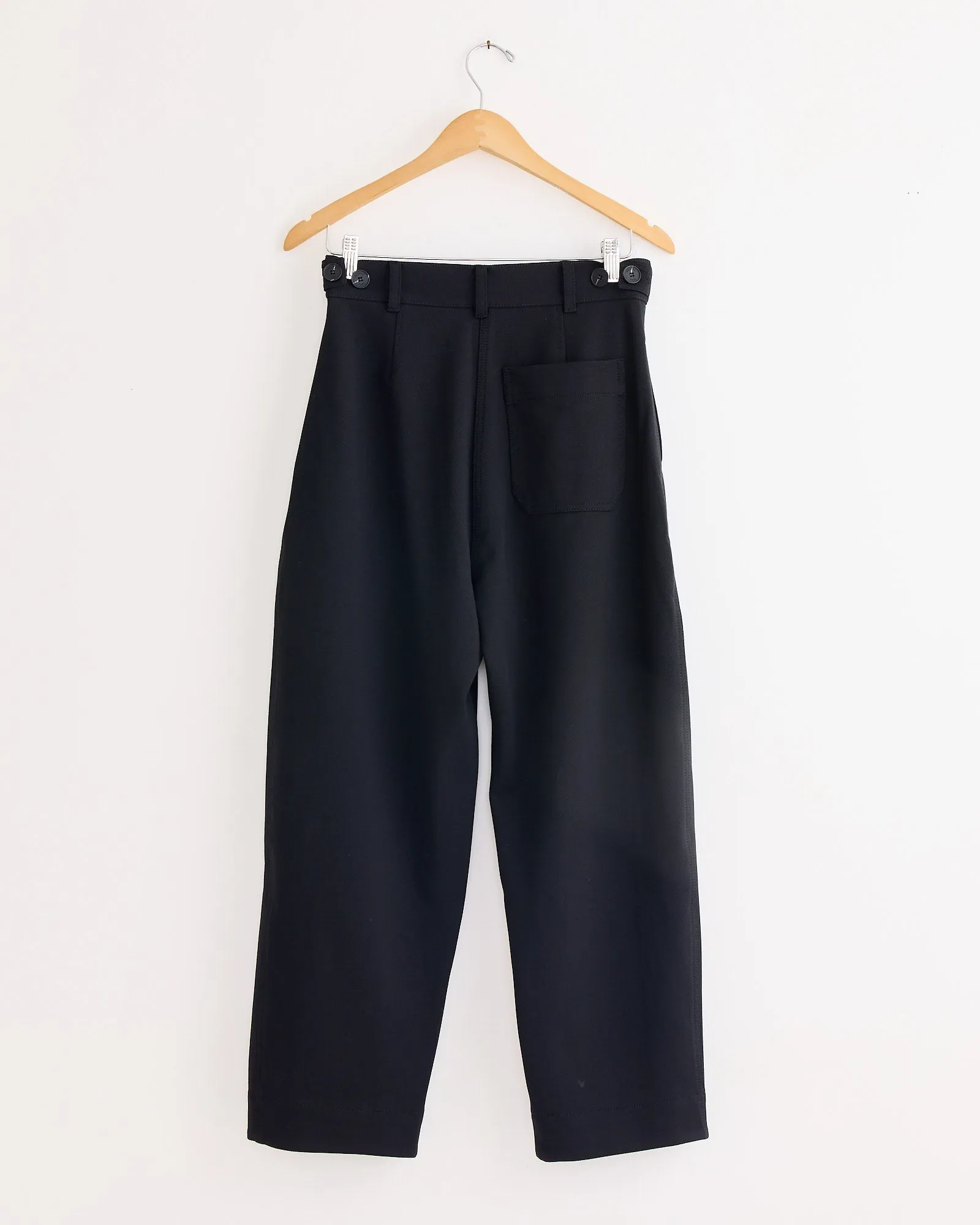 Pleated Barrel Leg Pant in Black sold by Mohawk General Store product image thumbnail 3