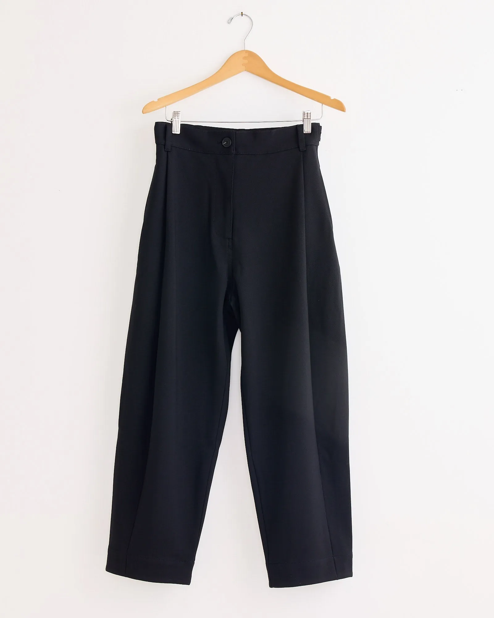 Pleated Barrel Leg Pant in Black sold by Mohawk General Store