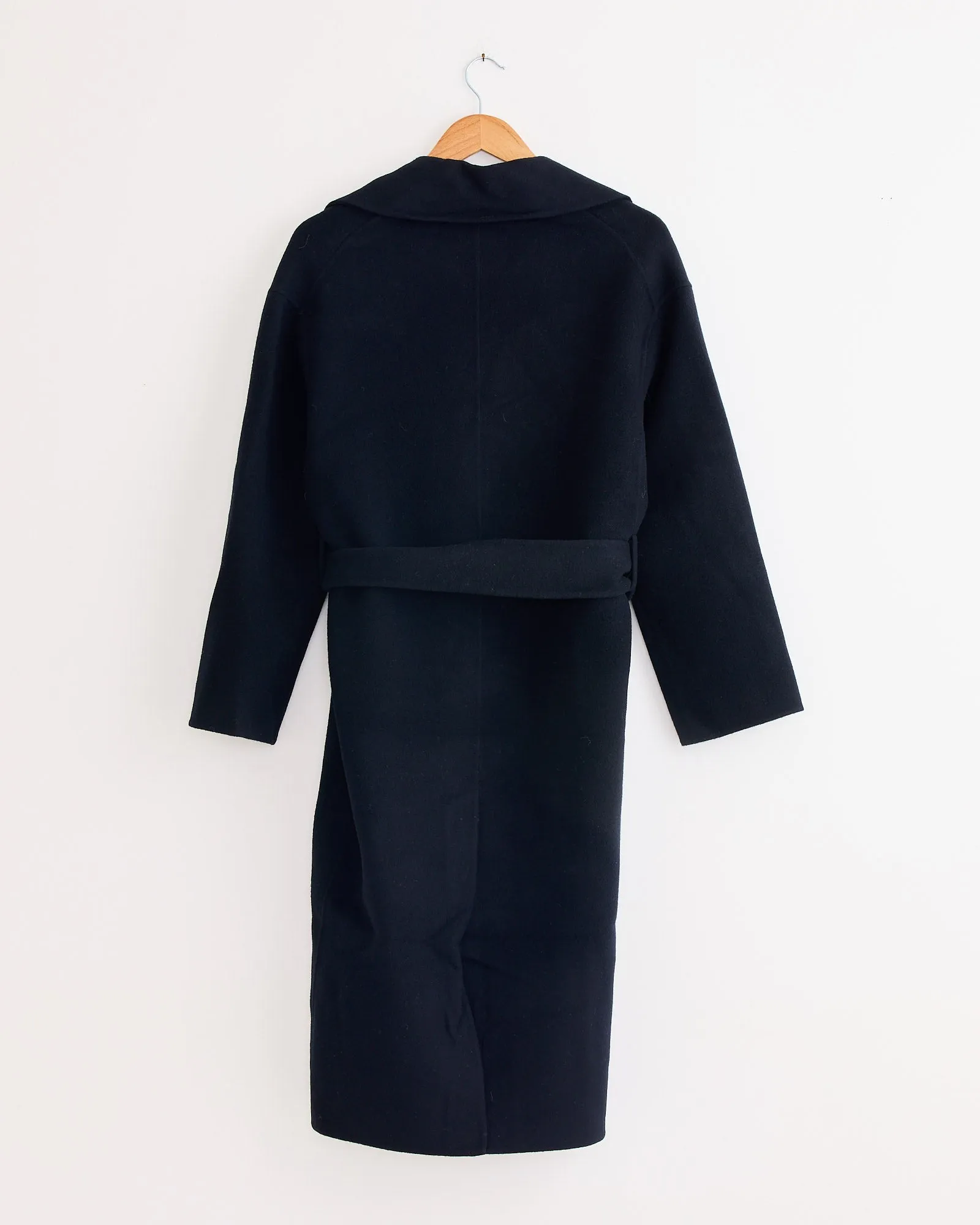 Handmade Belted Wool Coat in Navy sold by Mohawk General Store product image thumbnail 3