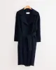Handmade Belted Wool Coat in Navy sold by Mohawk General Store