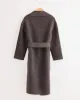 Handmade Belted Wool Coat in Brown sold by Mohawk General Store