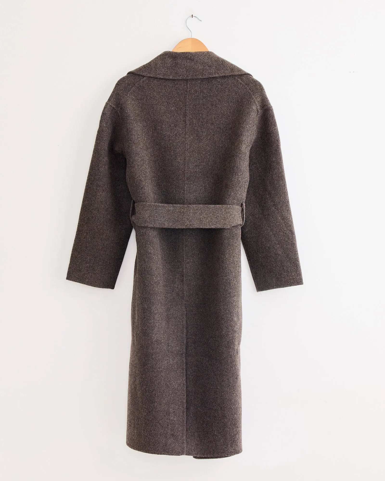 Handmade Belted Wool Coat in Brown sold by Mohawk General Store product image thumbnail 3