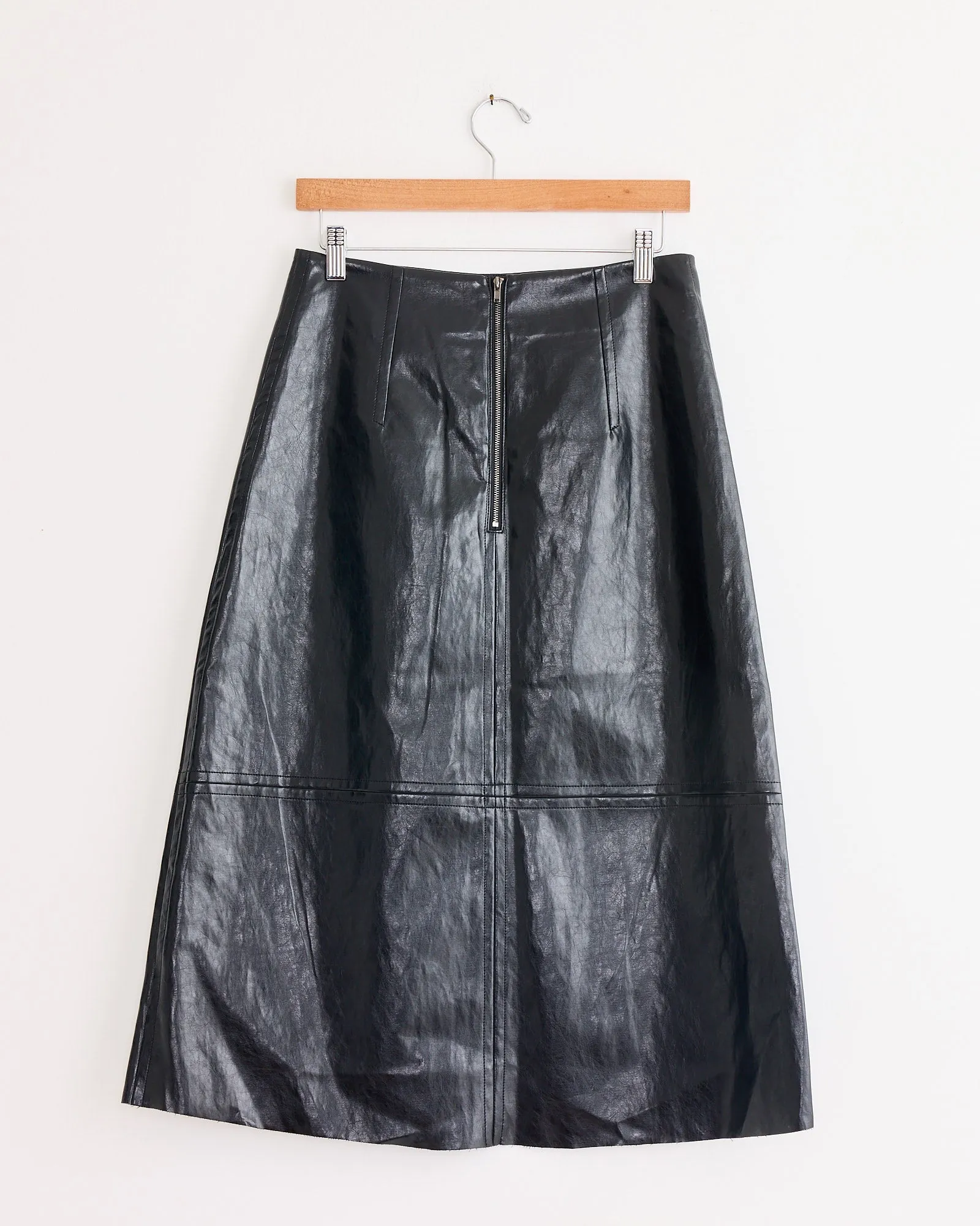 Faux Leather Skirt in Black sold by Mohawk General Store product image thumbnail 3