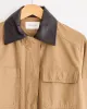 Contrast Collar Work Jacket in Dark Beige sold by Mohawk General Store