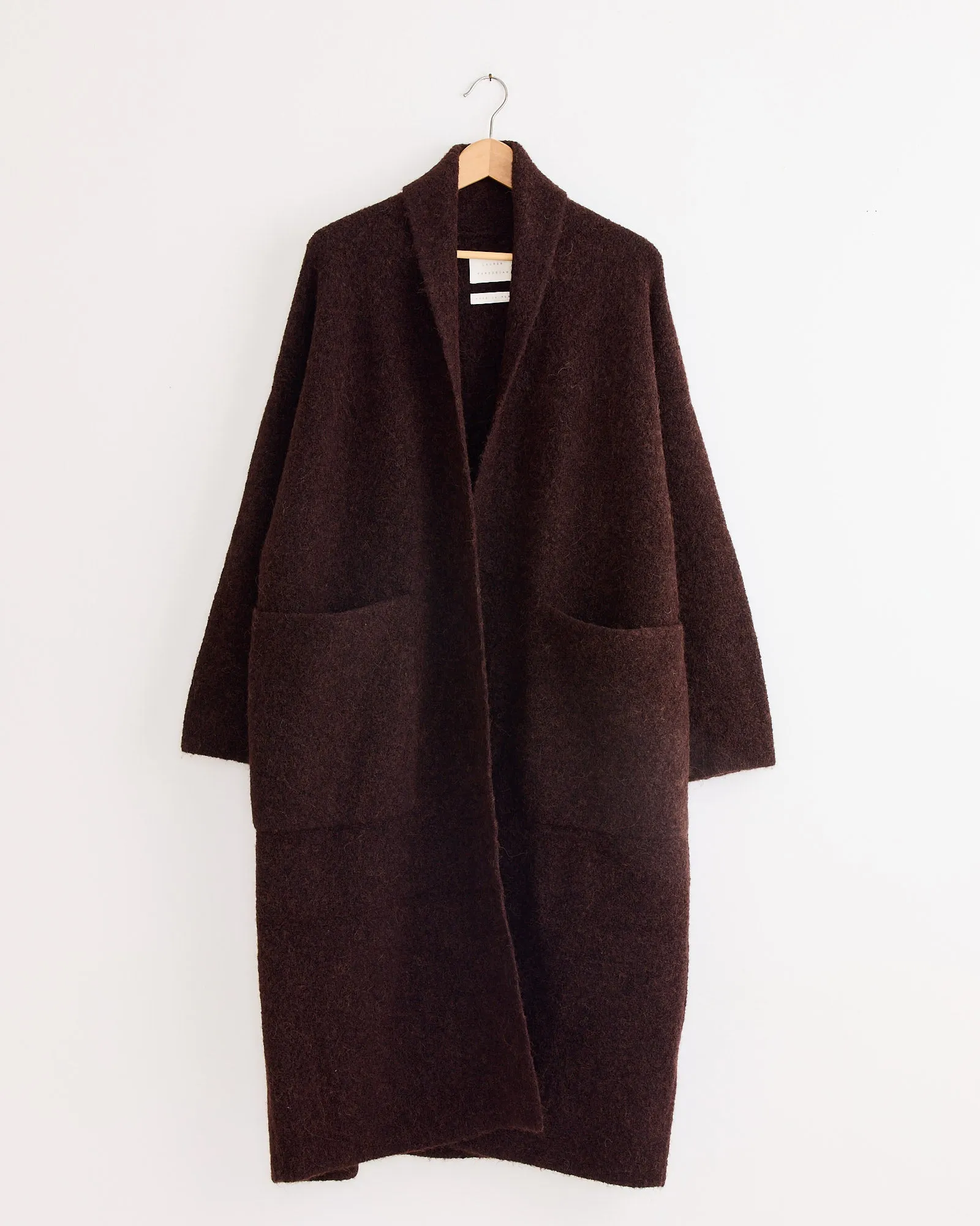 Double Face Long Coat in Merlot sold by Mohawk General Store