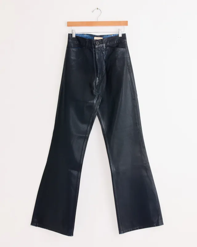 Les Deux Pant in Black Lacquer sold by Mohawk General Store