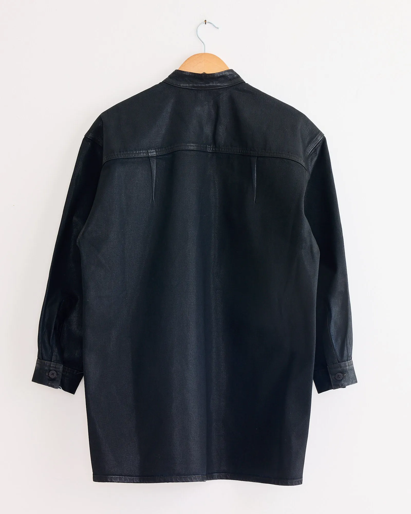 Band Collar Okuda Jacket in Black Lacquer sold by Mohawk General Store product image thumbnail 3