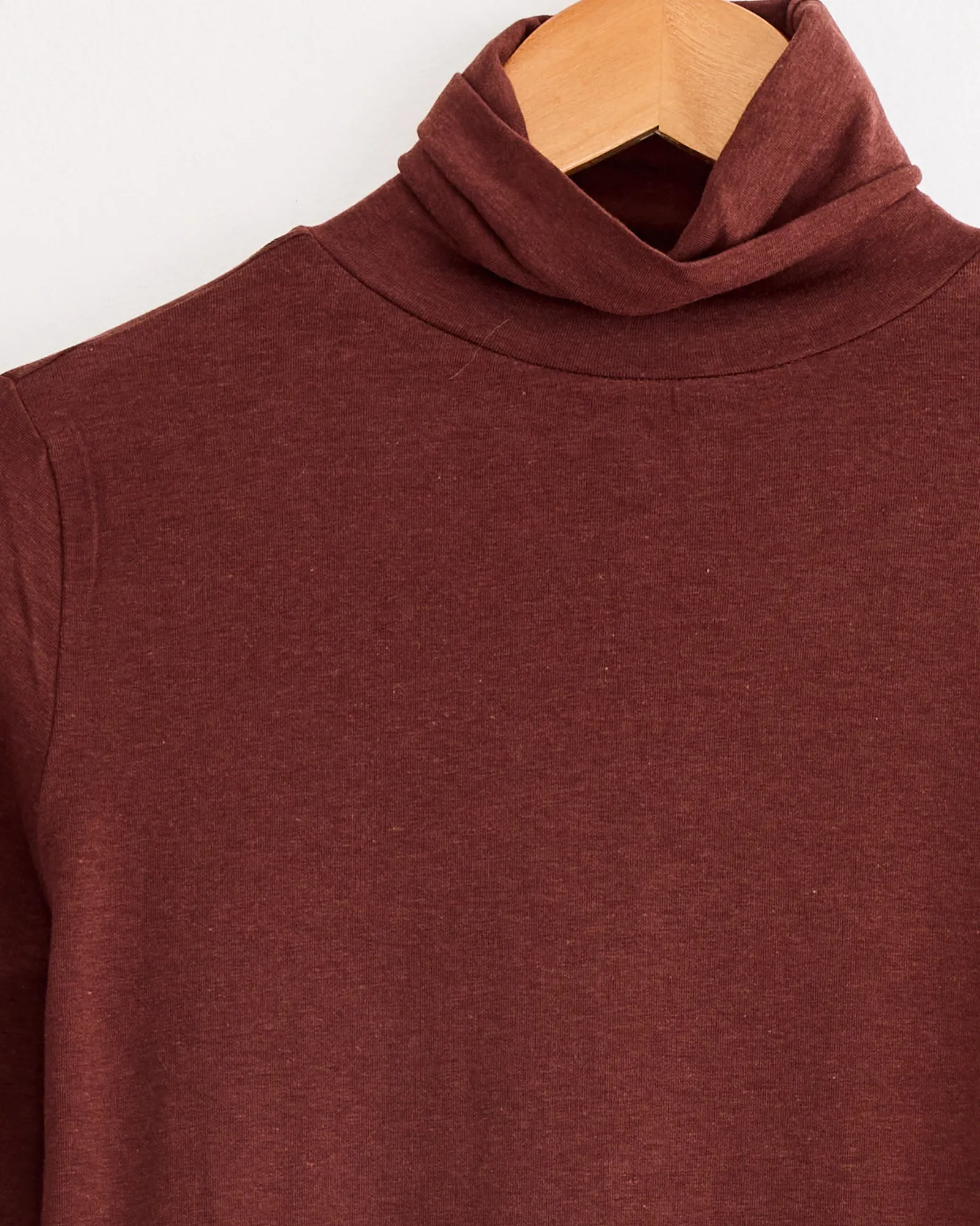 Roll Neck Jersey Top in Burgundy sold by Mohawk General Store product image thumbnail 2
