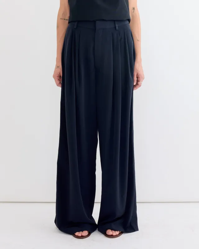 Relaxed Suiting Triple Pleat Pant in Navy sold by Mohawk General Store