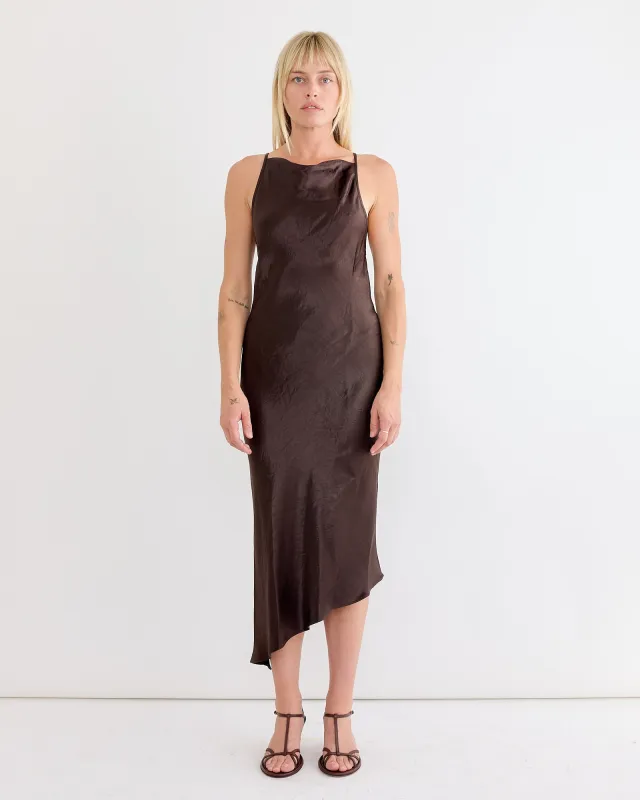Crossback Bias Dress in Dark Brown sold by Mohawk General Store