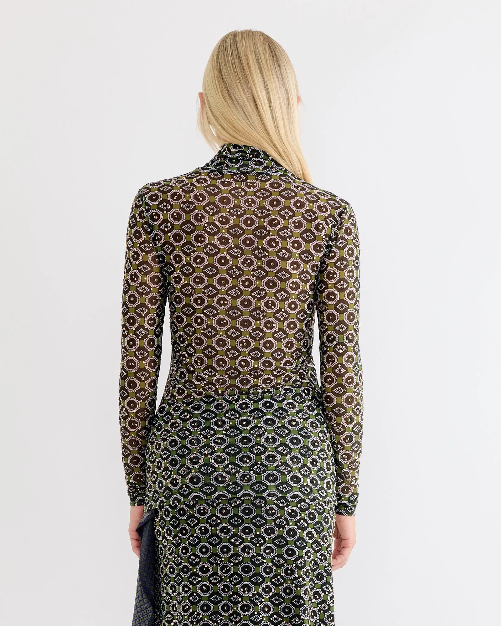 Embellished Turtleneck Tee in Green sold by Mohawk General Store product image thumbnail 3