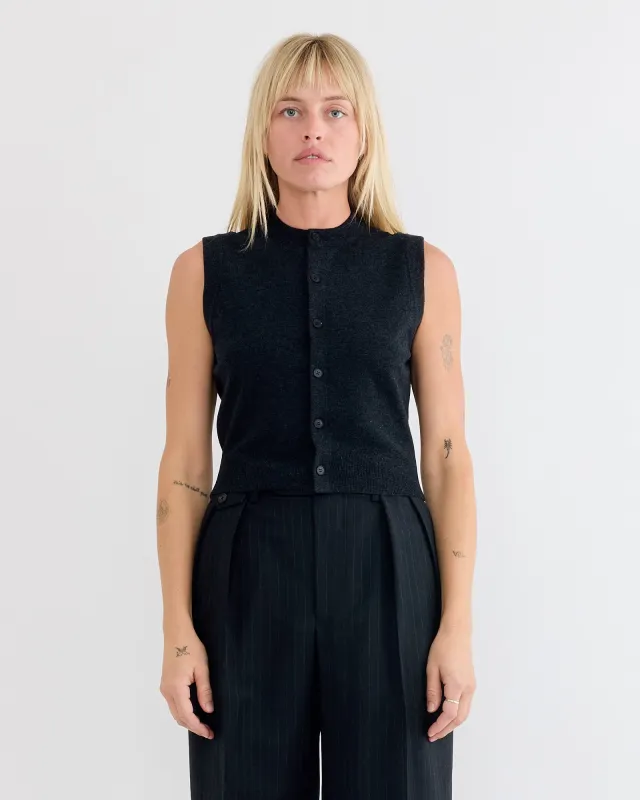 High Twist Wool Vest in Charcoal sold by Mohawk General Store