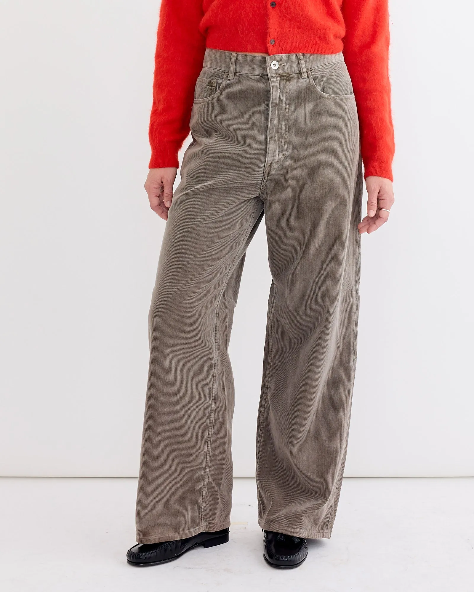 Corduroy Wide 5P Pant in Olive Brown sold by Mohawk General Store