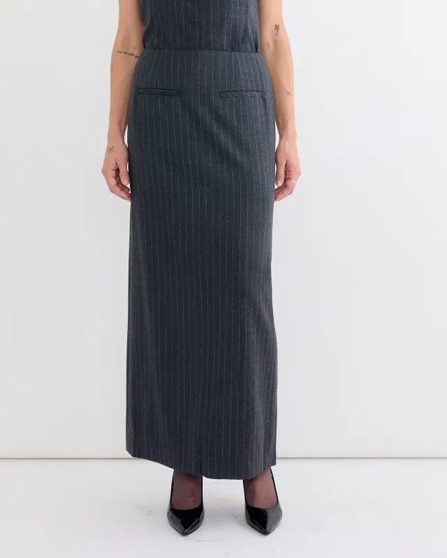 Wool Maxi Long Skirt in Stripe sold by Mohawk General Store