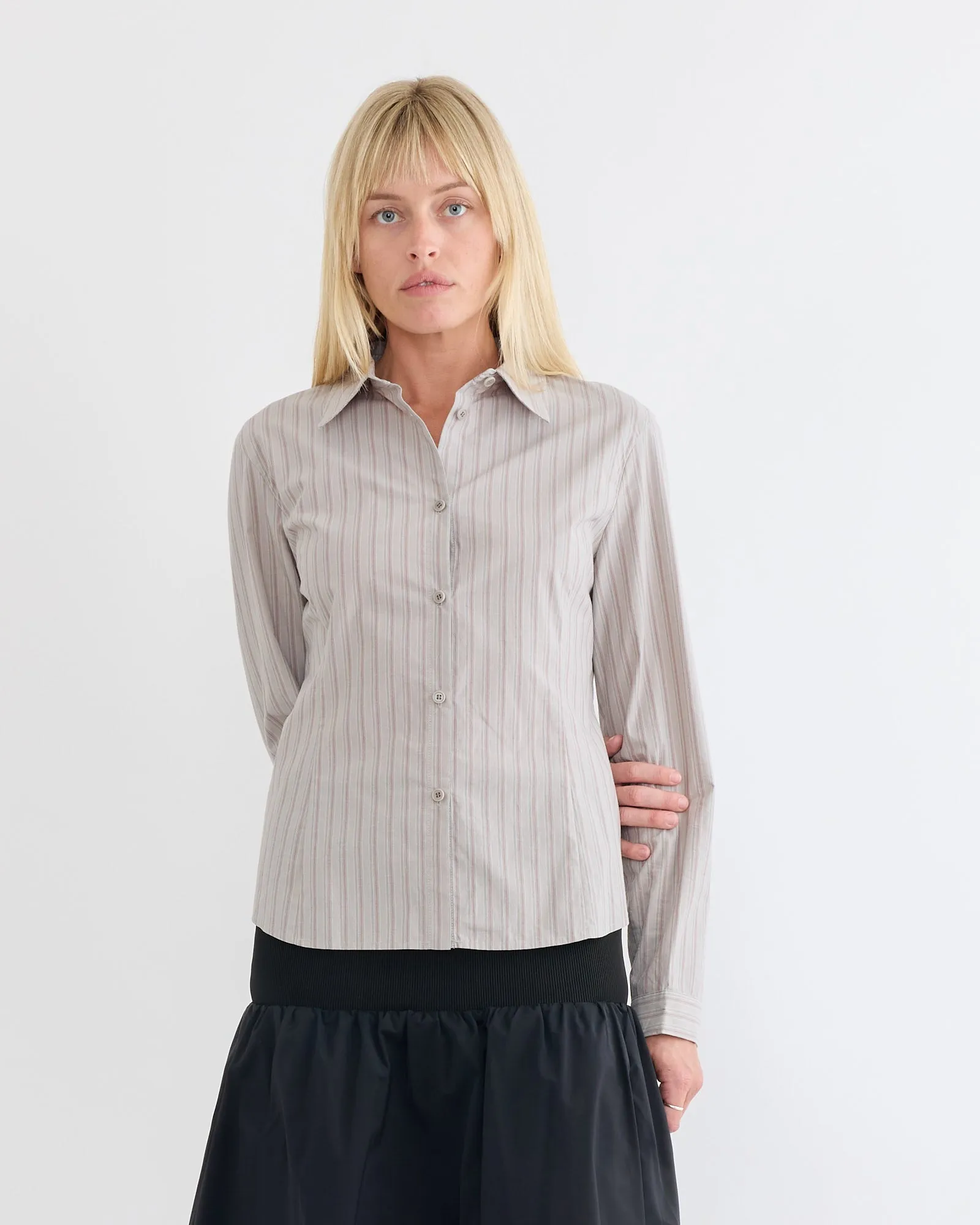 Stripe Shirt in Grey sold by Mohawk General Store