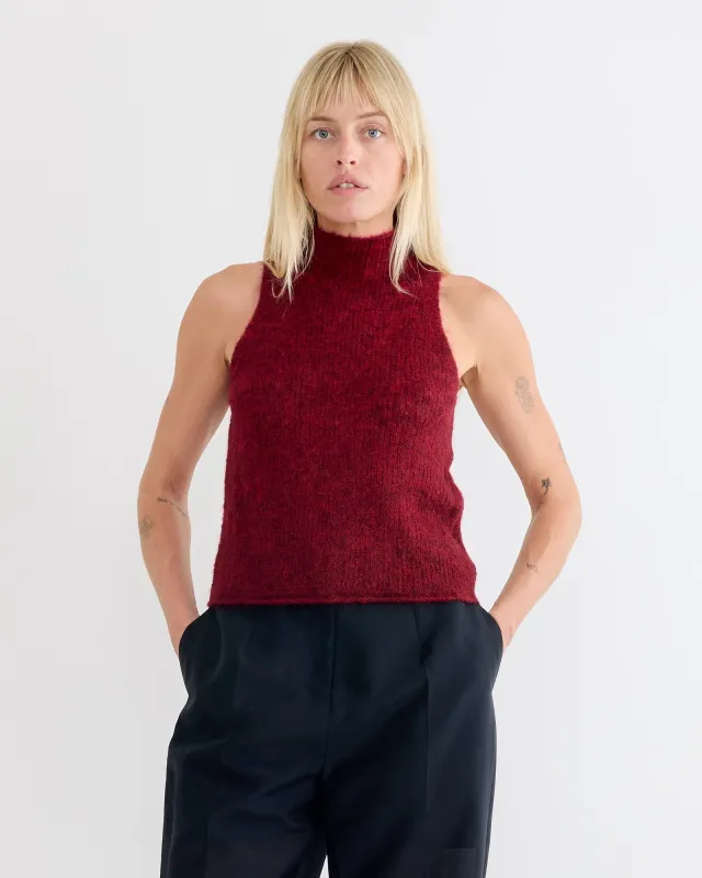 Sheer Sleeveless Top in Red sold by Mohawk General Store