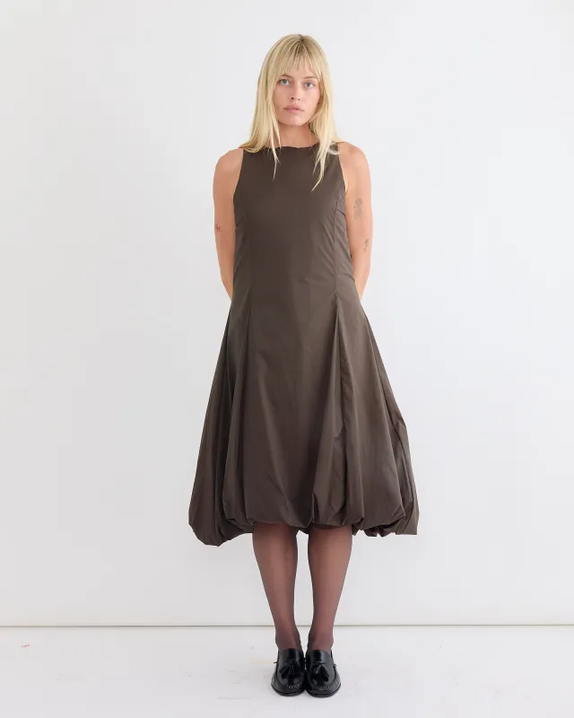 Sheer Padded Volume Dress in Brown sold by Mohawk General Store