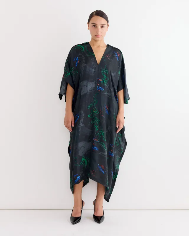 Uncut Kaftan in Dark Fireworks made by Henrik Vibskov