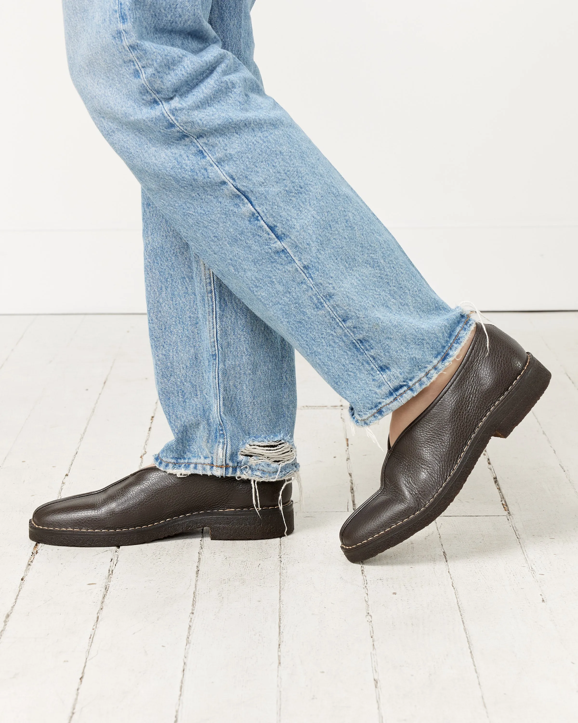 Piped Crepe Slipper in Dark Brown sold by Mohawk General Store product image thumbnail 2