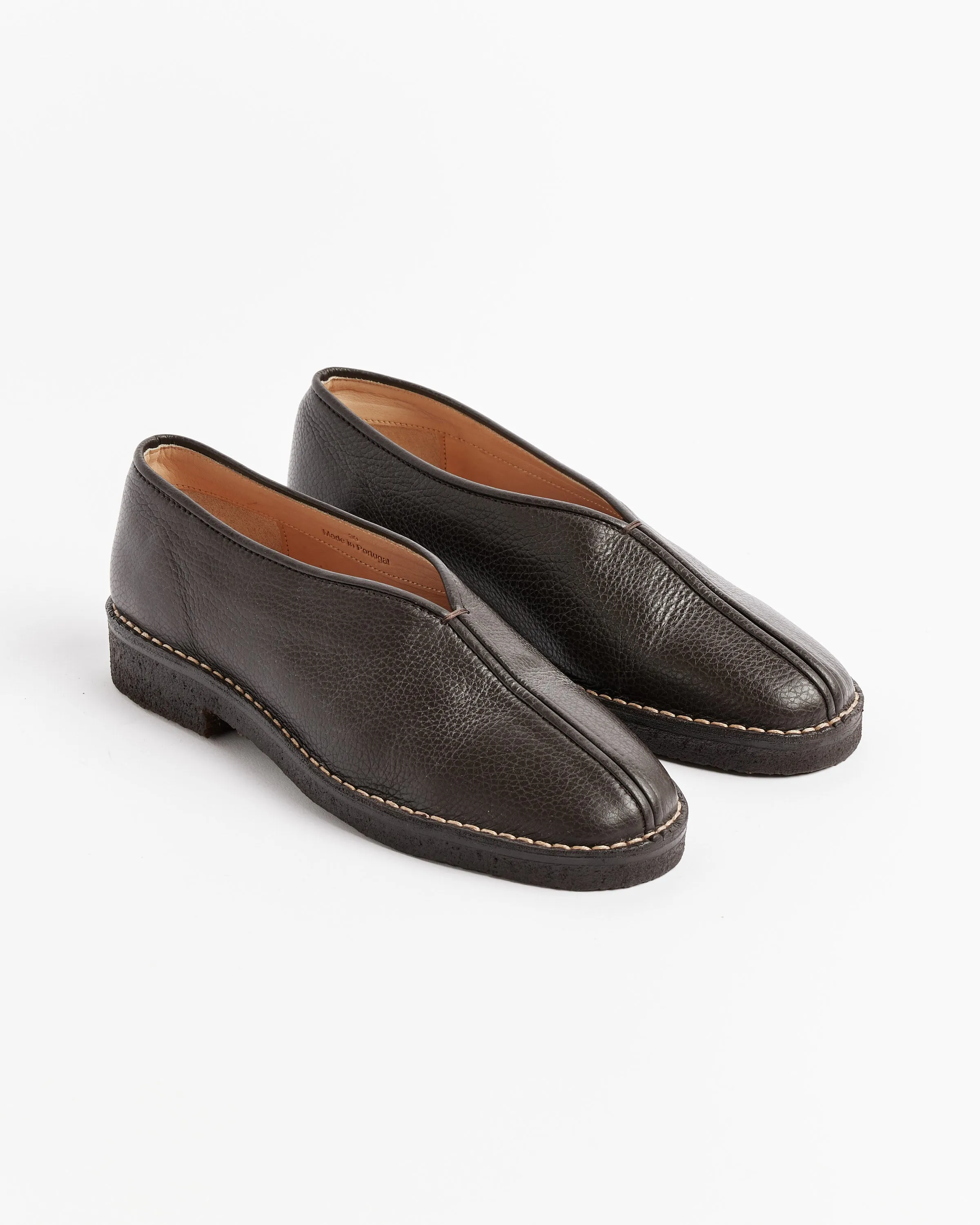 Piped Crepe Slipper in Dark Brown sold by Mohawk General Store product image thumbnail 3